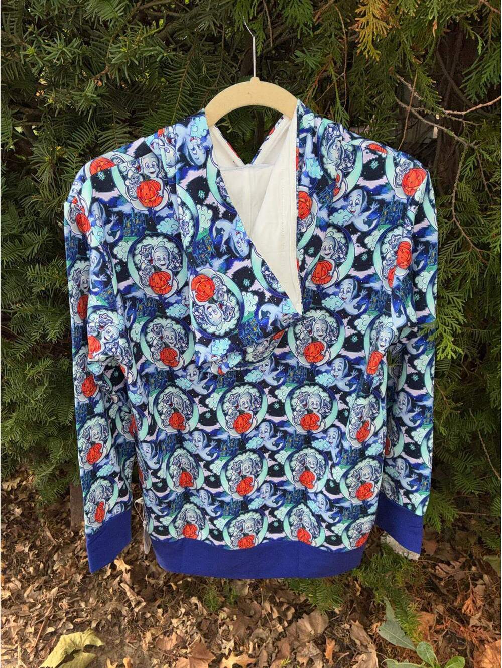 Serial Bamboo Friendly Ghosts Womens French Terry Hoodie XLarge NWT - Picture 3 of 3